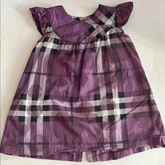 Burberry Purple Plaid Kids Dress - Picture 2 of 5